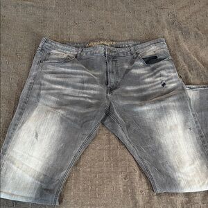 American Eagle Black/Grey distressed Slim Fit Jeans